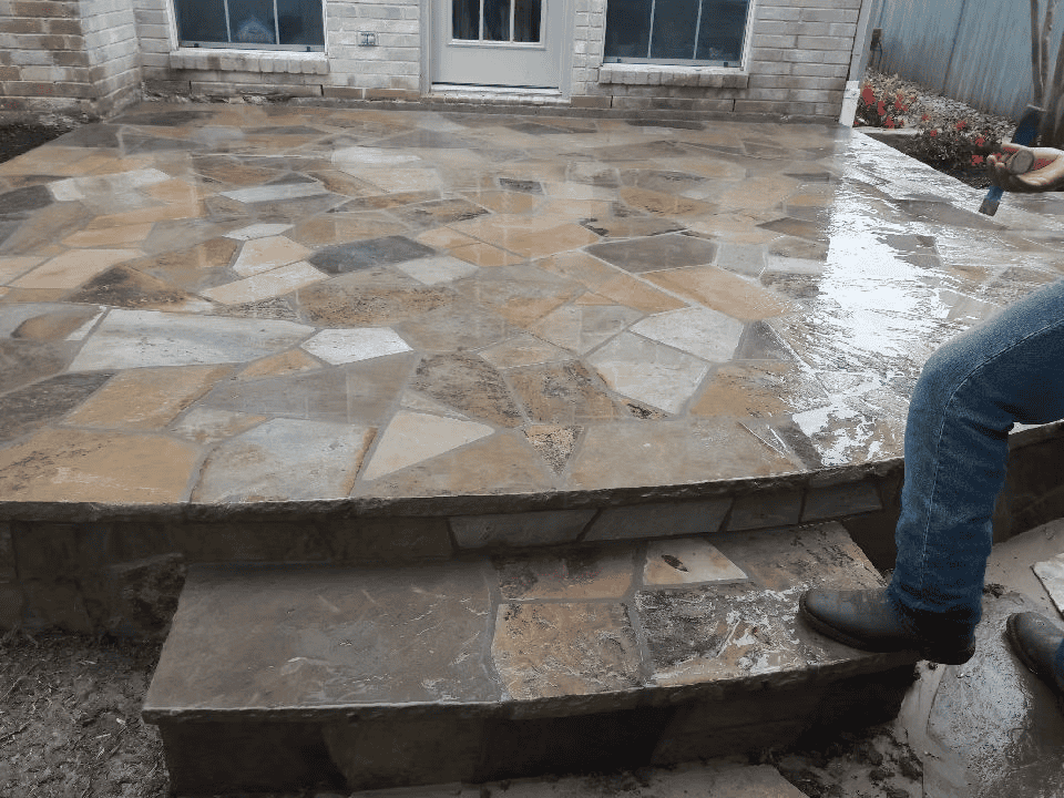 Conroy's stone work and pavestone project in North Texas 17