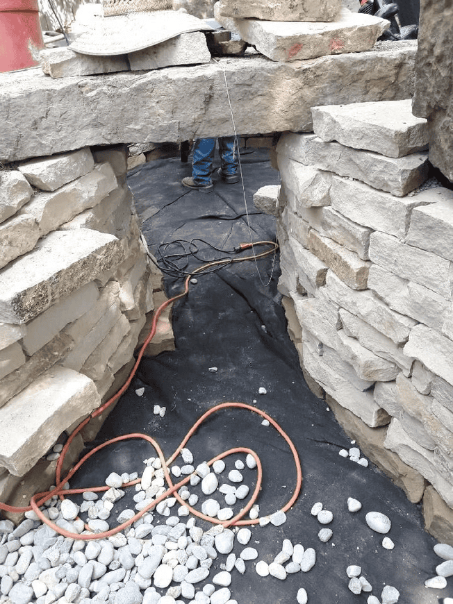 Conroy's water feature and drainage project in North Texas 2