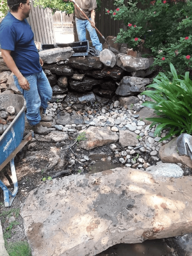 Conroy's water feature and drainage project in North Texas 3