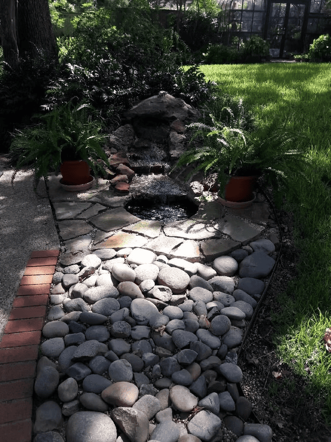 Conroy's water feature and drainage project in North Texas 5