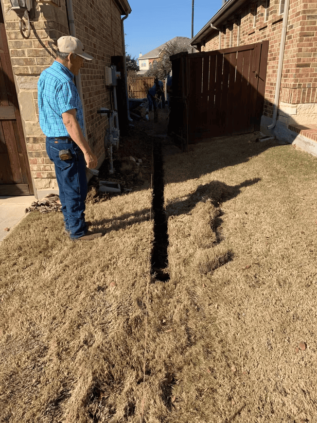 Conroy's water feature and drainage project in North Texas 7