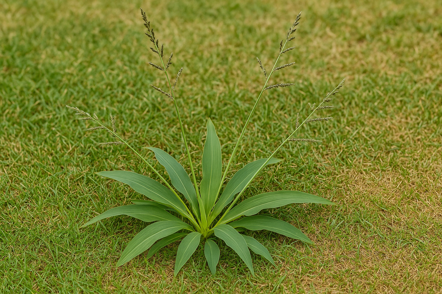 Dallisgrass in a North Texas lawn