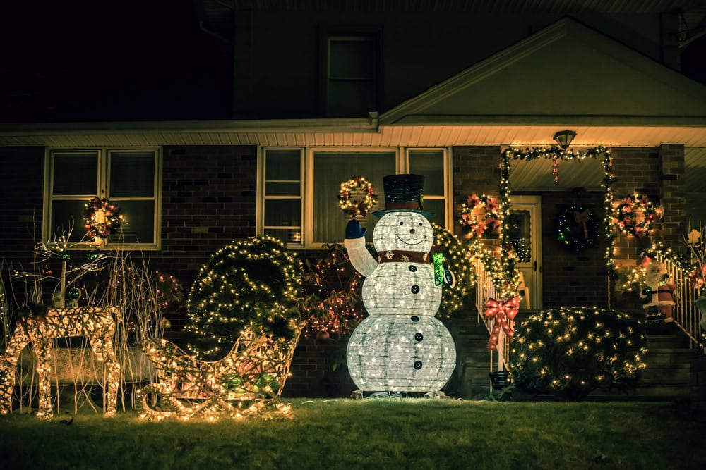 Commercial holiday lighting display in North Texas
