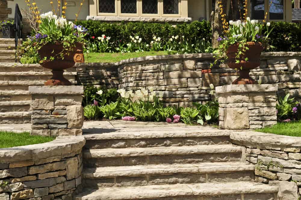 Retaining wall installation
