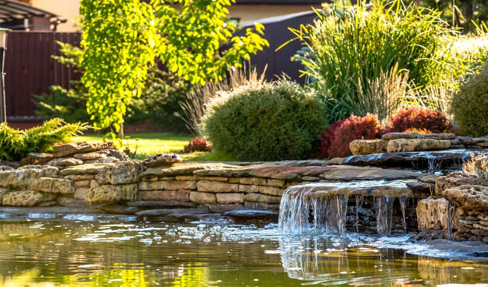Stonework enhancing a Keller landscape