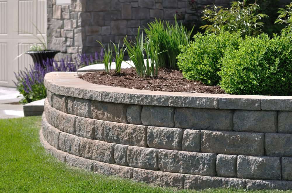 Completed stone patio project